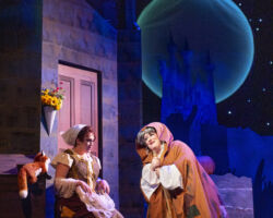 Ella (Christina Lea) tells Marie (Angela Cesena) about her dreams of going to the ball in “Rodgers + Hammerstein’s Cinderella,” presented by Foothill Music Theatre July 18 – August 4, 2019.
