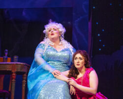 Marie (Angela Cesena) consoles Ella (Christina Lea) in “Rodgers + Hammerstein’s Cinderella,” presented by Foothill Music Theatre July 18 – August 4, 2019.