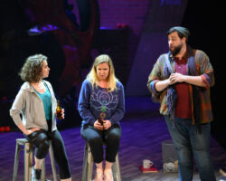 Pictured (L-R): Elisa Sunshine as Selena, Anne-Marie MacIntosh as Diana, and Brandon Scott Russell as David in the world premiere of "If I Were You" by Jake Heggie and Gene Scheer, presented by Merola Opera Program, August 1-6 at the Herbst Theatre in San Francisco.