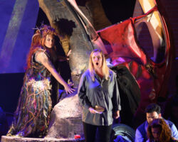 Pictured: Brennan Blankenship (left) as Brittomara, a shape-shifting devil and Anne-Marie MacIntosh (right) as Diana in the world premiere of "If I Were You" by Jake Heggie and Gene Scheer, presented by Merola Opera Program, August 1-6 at the Herbst Theatre in San Francisco.