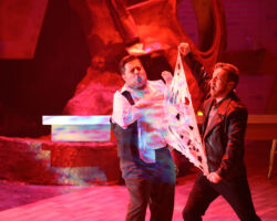 Pictured (L-R): A soul transfers from the body of Putnam (Rafael Porto) into the body of Paul (Timothy Murray) in the world premiere of "If I Were You" by Jake Heggie and Gene Scheer, presented by Merola Opera Program, August 1-6 at the Herbst Theatre in San Francisco.