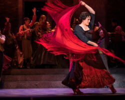 Mezzo-soprano Nikola Printz stars in the title role in Opera San José's flamenco-infused "Carmen" at the California Theatre, Feb. 12-27, 2022.