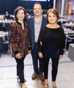Smuin Artistic Director Celia Fushille (left) with gala co-chairs John Konstin (center) and Lee D. Baxter (right) at Smuin's Annual Gala in 2023.