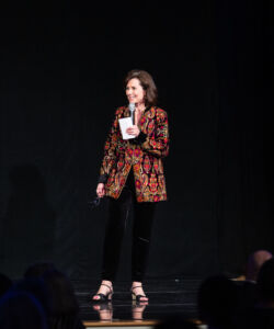 Smuin Artistic Director Celia Fushille welcomes the crowd at Smuin's Annual Gala in 2023.