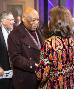 Willie Brown greets Smuin Artistic Director Celia Fushille at Smuin's Annual Gala in 2023.