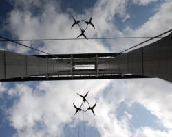 Vertical dance innovators BANDALOOP will open its newly expanded headquarters, BANDALOOP Studios, in West Oakland with a free community event, November 12. Seen here: BANDALOOP performing in Brazil.