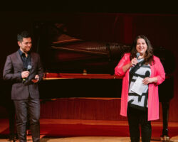 San Francisco Opera Center Artistic Director Carrie-Ann Matheson and noted lyric tenor Nicholas Phan will co-curate the musical offerings of Merola Opera Program's "The Song as Drama," an evening of vocal chamber music that highlights the dramatic narrative arc of song with selections from a diverse range of eras and musical styles, June 27 at the at the Dianne and Tad Taube Atrium Theater in San Francisco. <strong> Seen here: Nicholas Phan and Carrie-Ann Matheson at the 2023 Merola Opera Program's uplifting vocal and piano concert, "Metamorphosis: Recovery, Renewal, and Rebirth," presented June 29, 2023.</strong>