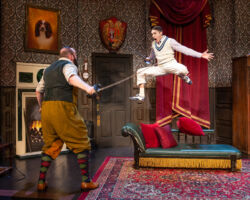 San Francisco Playhouse will present its own production of the sensational hit "The Play That Goes Wrong" September 21 – November 9, 2024. (Shown here is the Off-Broadway cast of this award-winning comedy.)