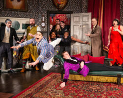 San Francisco Playhouse will present its own production of the sensational hit "The Play That Goes Wrong" September 21 – November 9, 2024. (Shown here is the Off-Broadway cast of this award-winning comedy.)