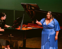 Sujin Choi, piano, and soprano Elizabeth "Hanje" Hanje, performing "Binnorie" by Rebecca Clarke in Merola Opera Program's "The Song as Drama."