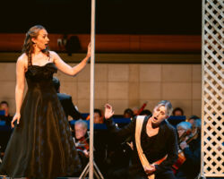 Soprano Kara Morgan as Cendrillon and mezzo-soprano Lindsay Martin as Le Prince Charmant in Massenet's "Cendrillon" in Merola Opera Program's Schwabacher Summer Concert July 11 and July 13, 2024 at the San Francisco Conservatory of Music Caroline H. Hume Concert Hall.