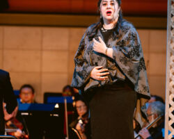 Soprano Alexa Frankian as Mimì in Puccini's "La bohème" in Merola Opera Program's Schwabacher Summer Concert July 11 and July 13, 2024 at the San Francisco Conservatory of Music Caroline H. Hume Concert Hall.