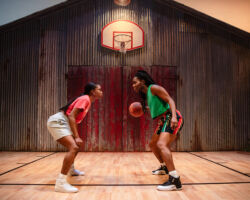 San Francisco Playhouse will present the West Coast Premiere of "Flex," performing March 26 – May 2, 2026. Pictured is Erica Matthews and Tamera Tomakili in Lincoln Center Theater's production of "Flex."