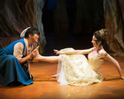 San Francisco Playhouse presents the Broadway musical "Into the Woods" November 20, 2025 – January 17, 2026. Pictured is El Beh and Monique Hafen Adams in San Francisco Playhouse's 2014 production of "Into the Woods."