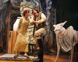 San Francisco Playhouse presents the Broadway musical "Into the Woods" November 20, 2025 – January 17, 2026. Pictured is Maureen McVeery and Tim Homsley in San Francisco Playhouse's 2014 production of "Into the Woods."