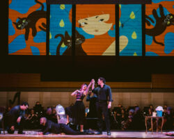 (From L to R) Baritone Joeavian Rivera as Dr. Malatesta, bass John Mburu as Don Pasquale, soprano Chea Kang as Norina, and tenor Tristan Tournaud in Donizetti’s “Don Pasquale,” featured in the Merola Opera Program’s Schwabacher Summer Concert: "It’s Complicated – Love & Opera," July 10 and 12, 2025, at the San Francisco Conservatory of Music’s Caroline H. Hume Concert Hall.