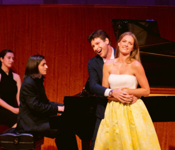 Tenor Cole McIlquam and mezzo-soprano Stella FitzGerald along with Deven Shah on piano in Merola Opera Program's "L'Anima Napoletana" June 25, 2026 at the San Francisco Conservatory of Music’s Caroline H. Hume Concert Hall.