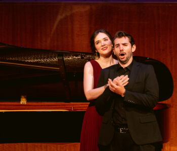 Soprano Charlotte Kelso and tenor Logan Wagner in Merola Opera Program's "L'Anima Napoletana" June 25, 2026 at the San Francisco Conservatory of Music’s Caroline H. Hume Concert Hall.
