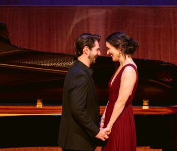 Tenor Logan Wagner and soprano Charlotte Kelso in Merola Opera Program's "L'Anima Napoletana" June 25, 2026 at the San Francisco Conservatory of Music’s Caroline H. Hume Concert Hall.